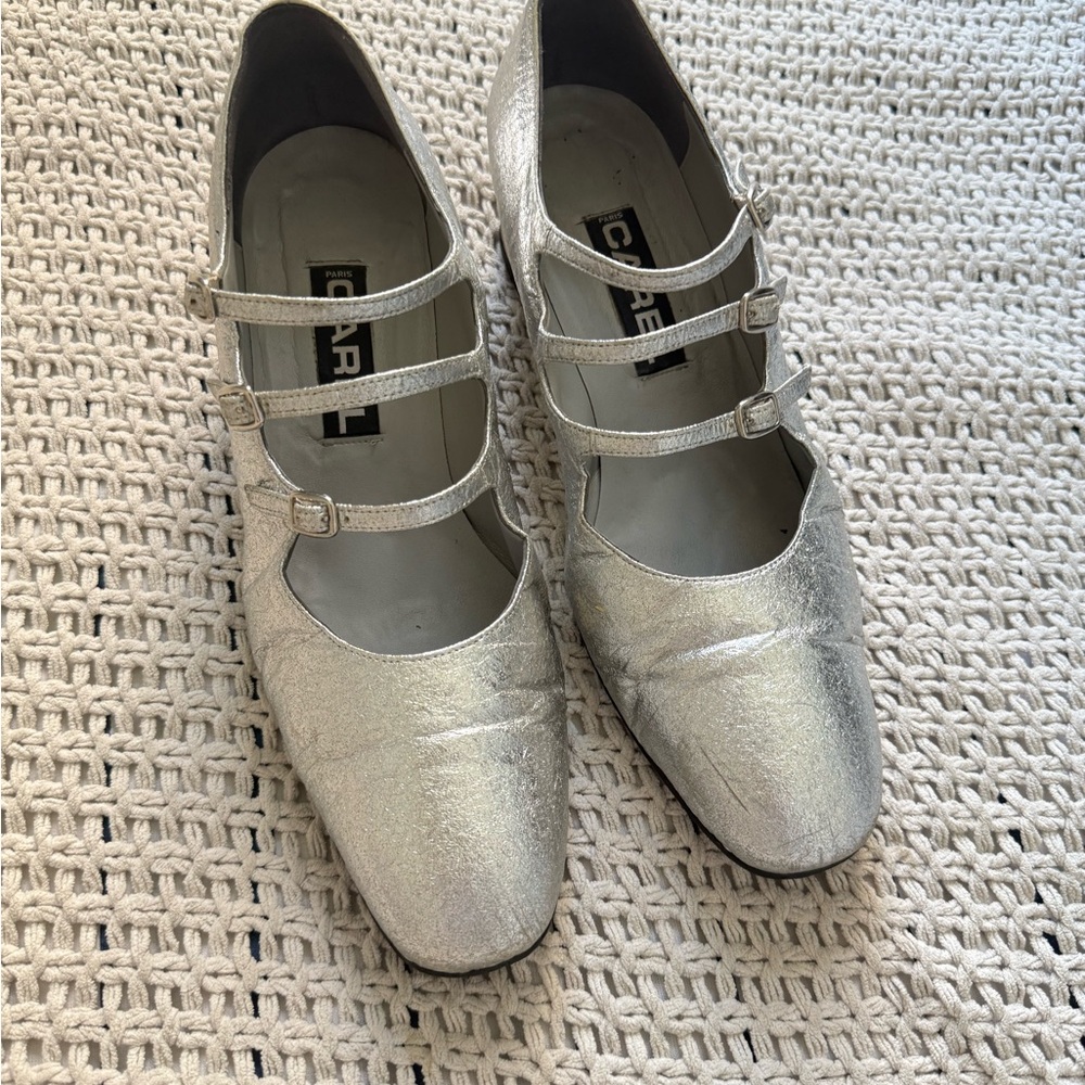 Silver Heels with Elegant Straps